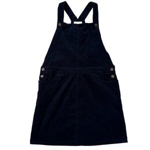 Copper Key Girls Navy‎ Corduroy Button Overalls Skirt Size XL